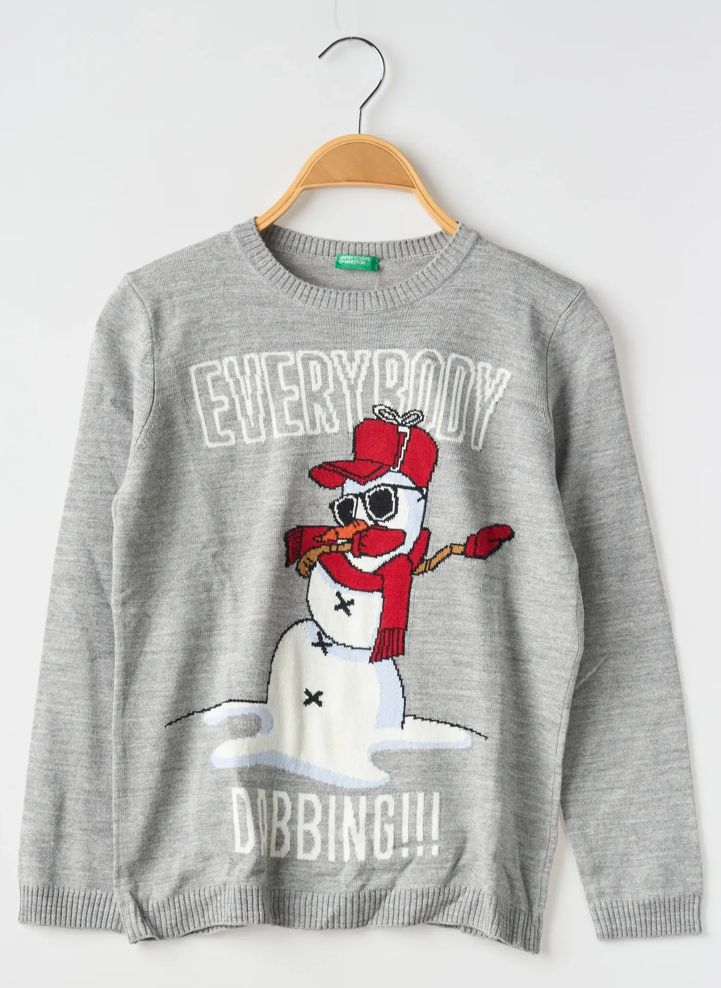 Pull United Colors Of Benetton Gris Manches Longues