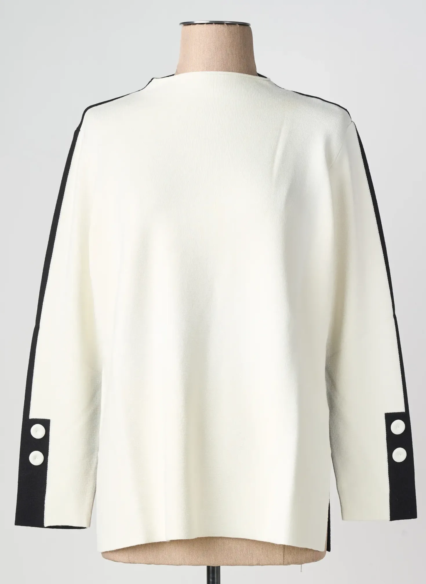 Pull Volpato Blanc Manches Longues