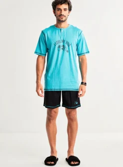 Pyjashort Christian Cane Bleu
