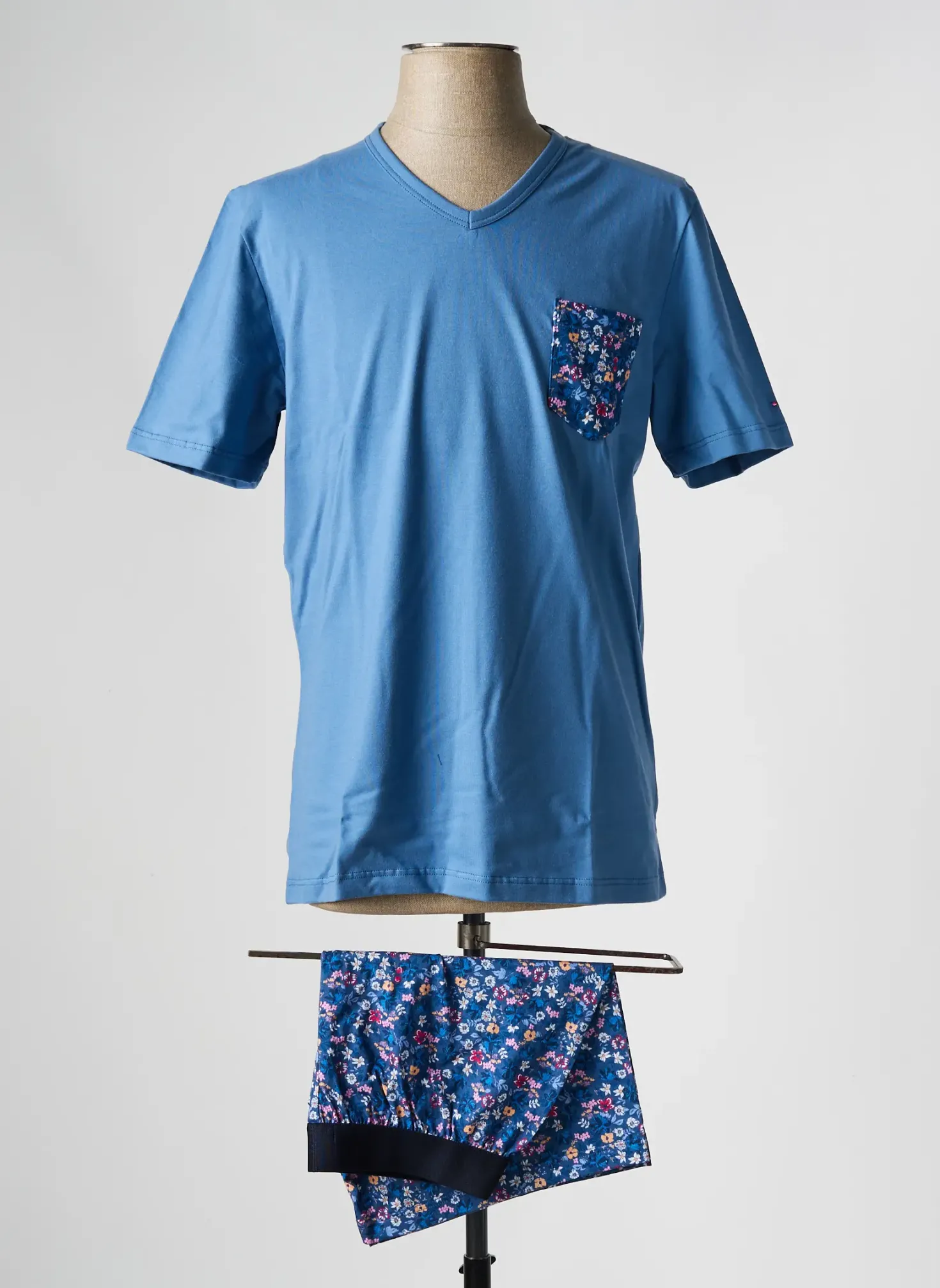 Pyjashort Eden Park Bleu