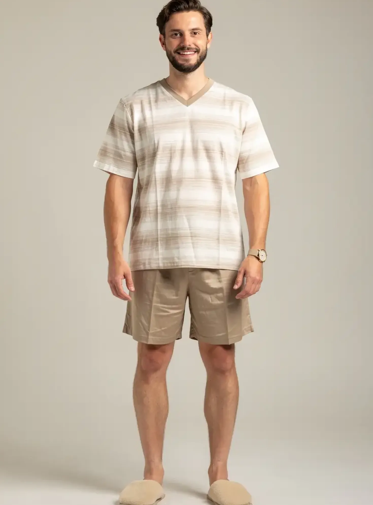 Pyjashort Hom Beige
