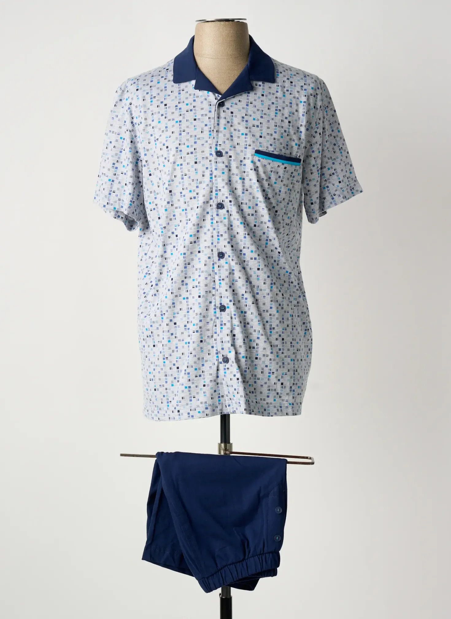 Pyjashort Peignora Bleu