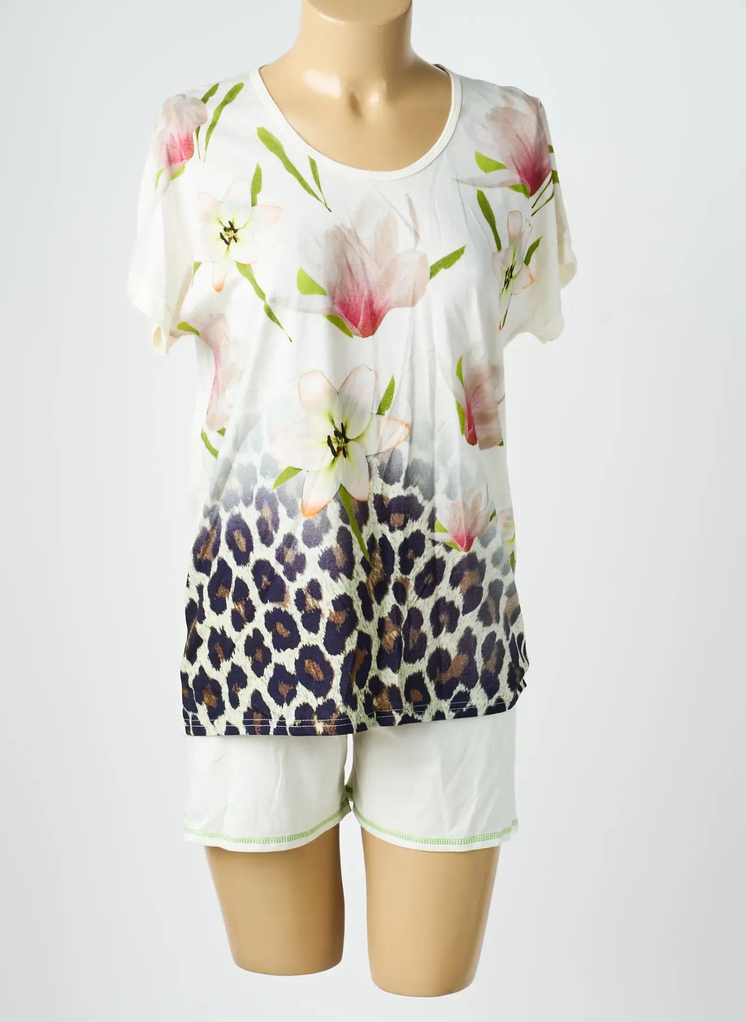 Pyjashort Reglisse Blanc