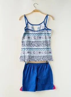 Pyjashort Rose Pomme Bleu