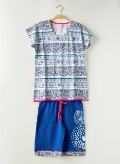 Pyjashort Rose Pomme Bleu