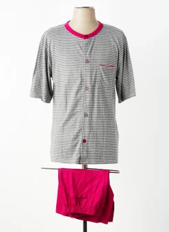 Pyjashort Rose Pomme Gris