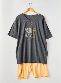 Pyjashort Rose Pomme Gris