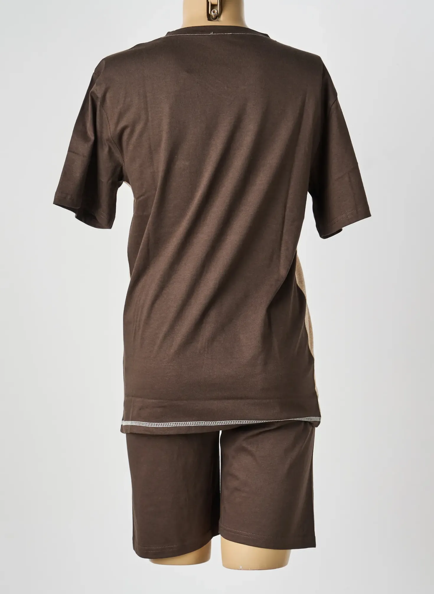 Pyjashort Rose Pomme Marron