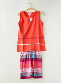 Pyjashort Rose Pomme Orange