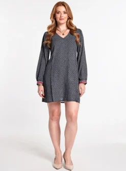 Robe Courte Agathe & Louise Noir Manches Longues