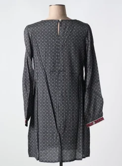 Robe Courte Agathe & Louise Noir Manches Longues