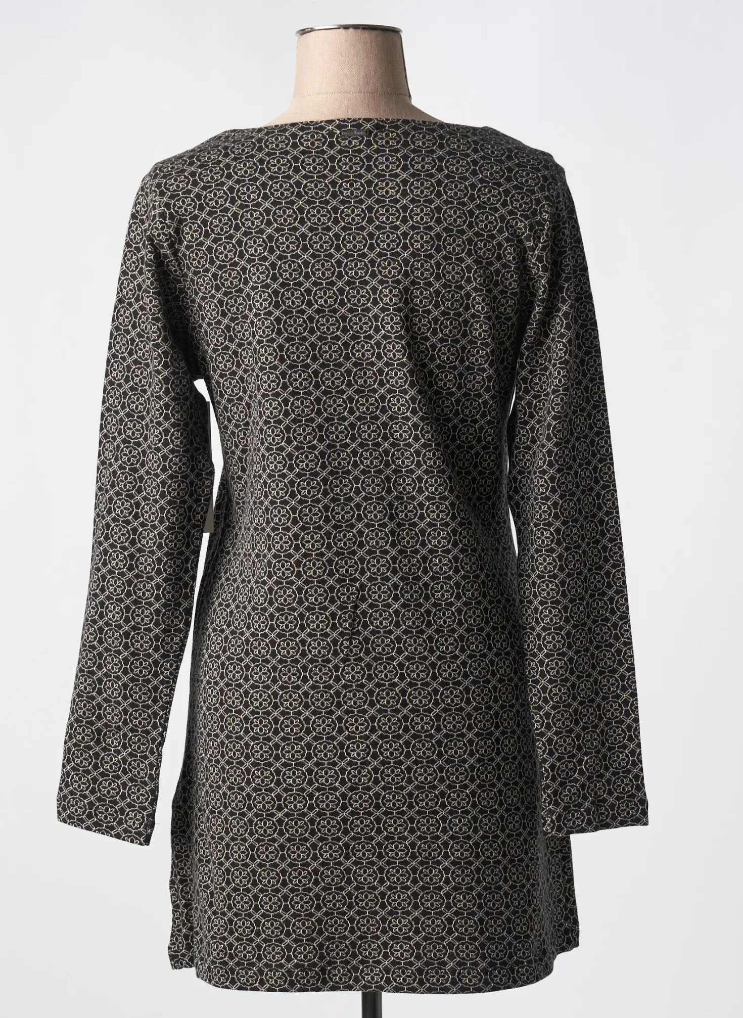 Robe Courte Agathe & Louise Noir Manches Longues