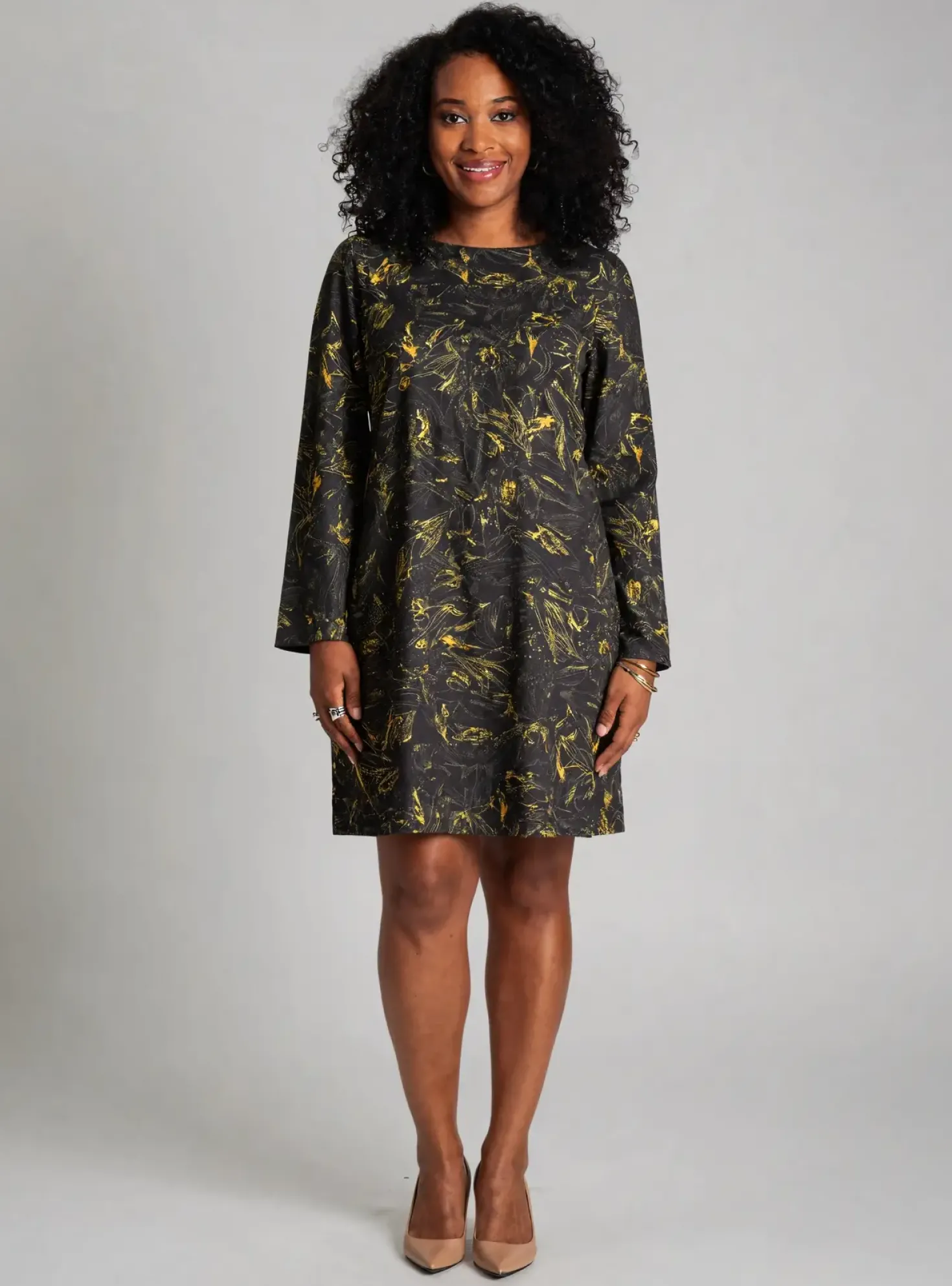 Robe Courte Agathe & Louise Vert Manches Longues