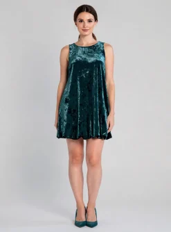Robe Courte Angela Davis Vert Sans Manche