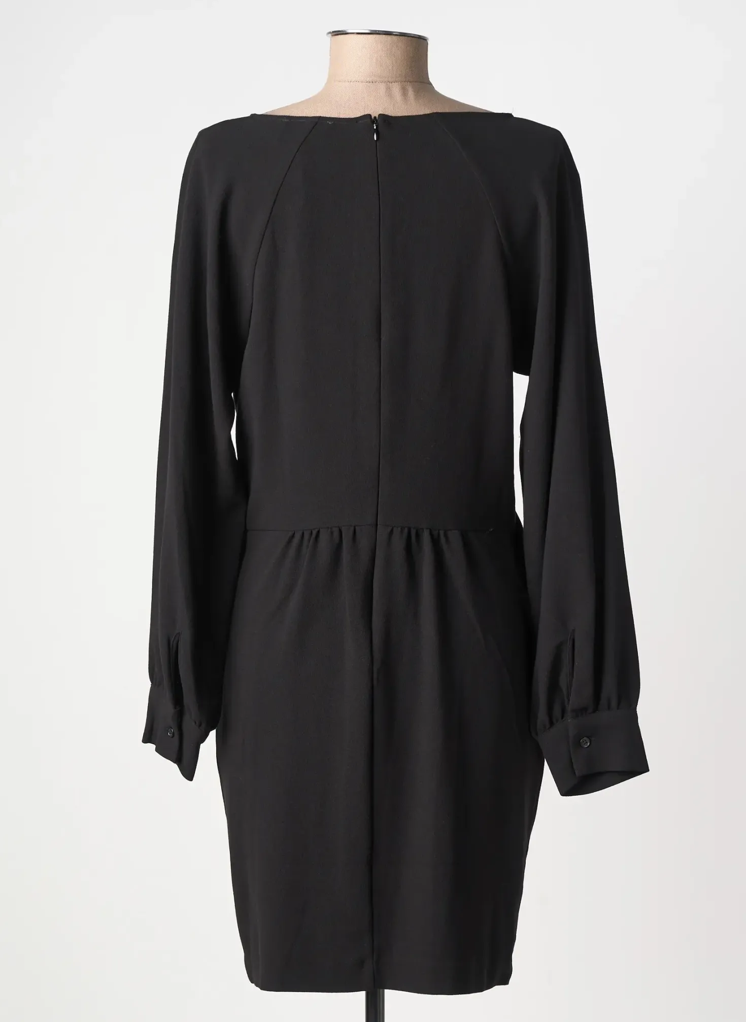 Robe Courte Belair Noir Manches Longues