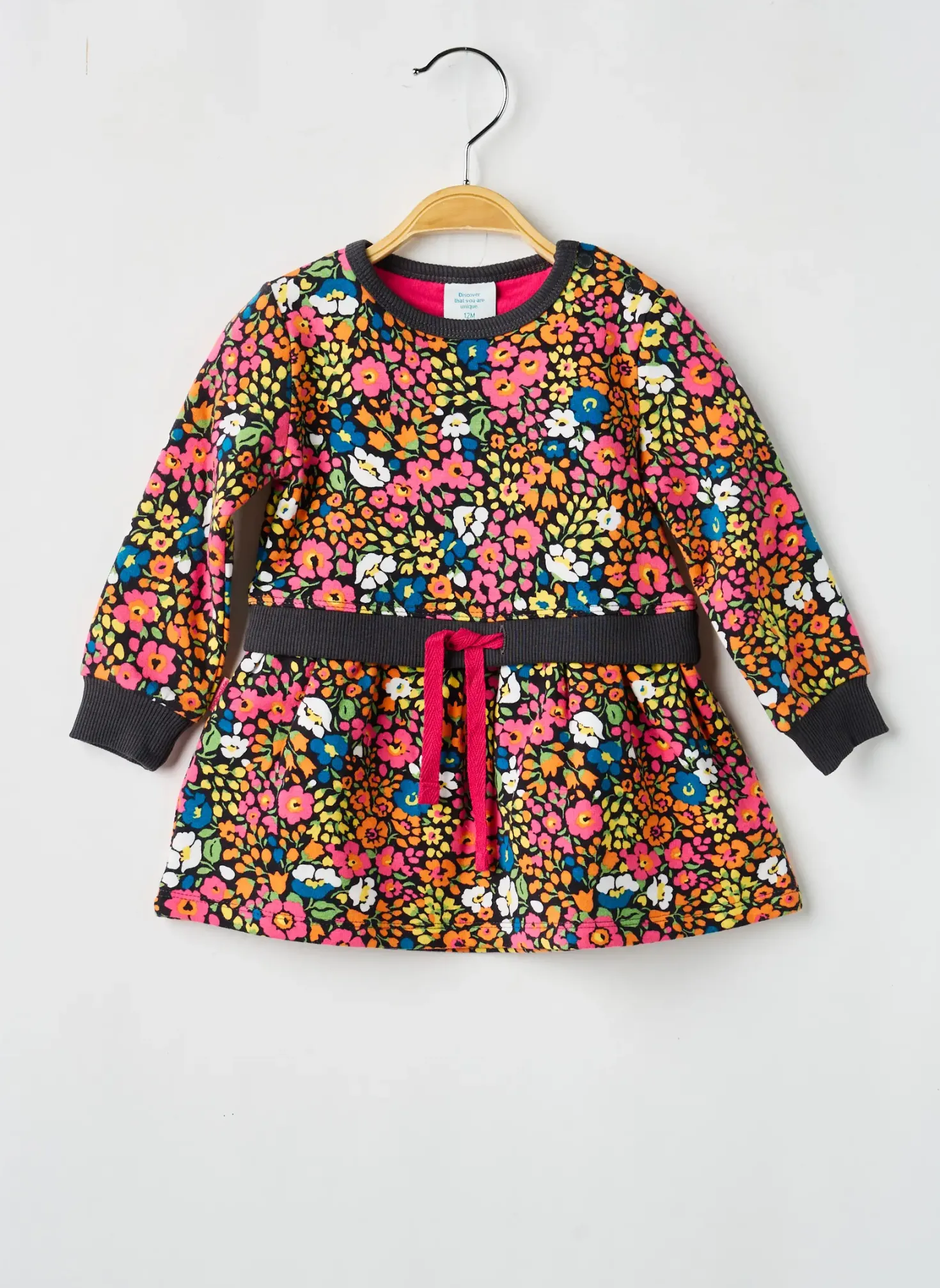 Robe Courte Boboli Noir Manches Longues