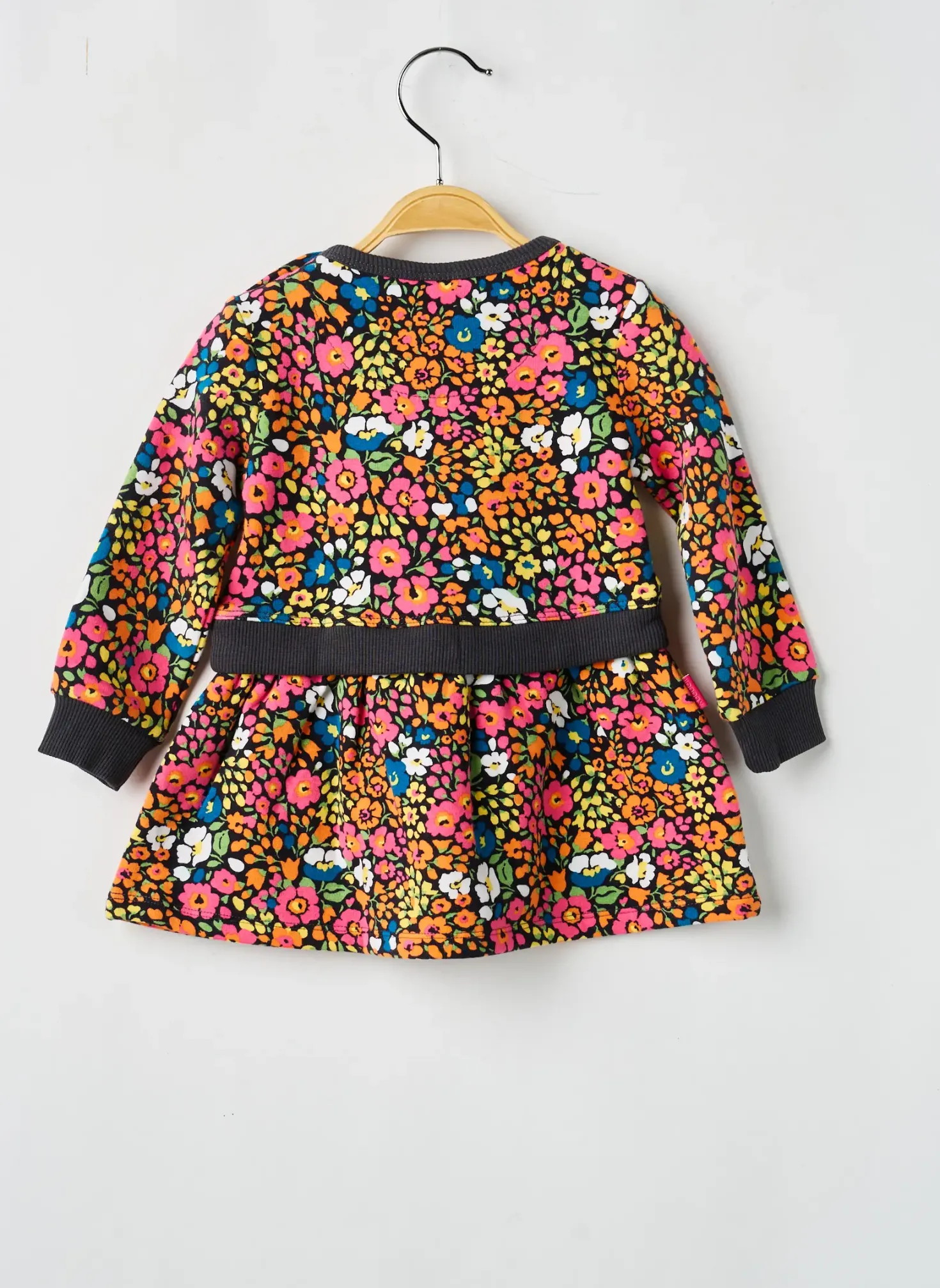 Robe Courte Boboli Noir Manches Longues