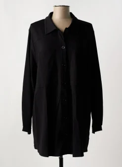 Robe Courte Ciso Noir Manches Longues