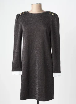 Robe Courte Ema Blue's Noir Manches Longues