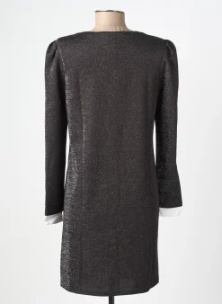 Robe Courte Ema Blue's Noir Manches Longues
