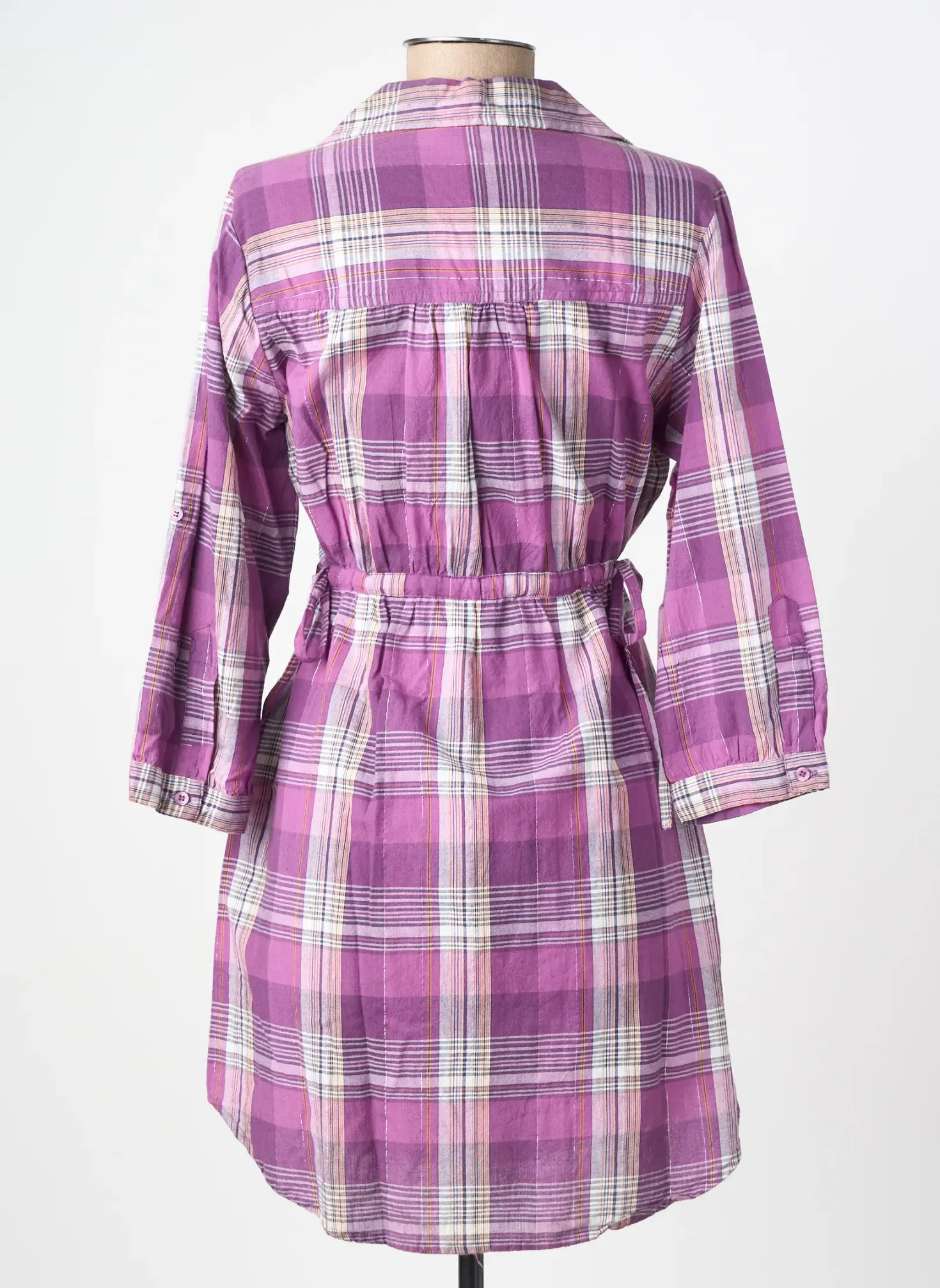 Robe Courte Kalai Violet Manches Longues
