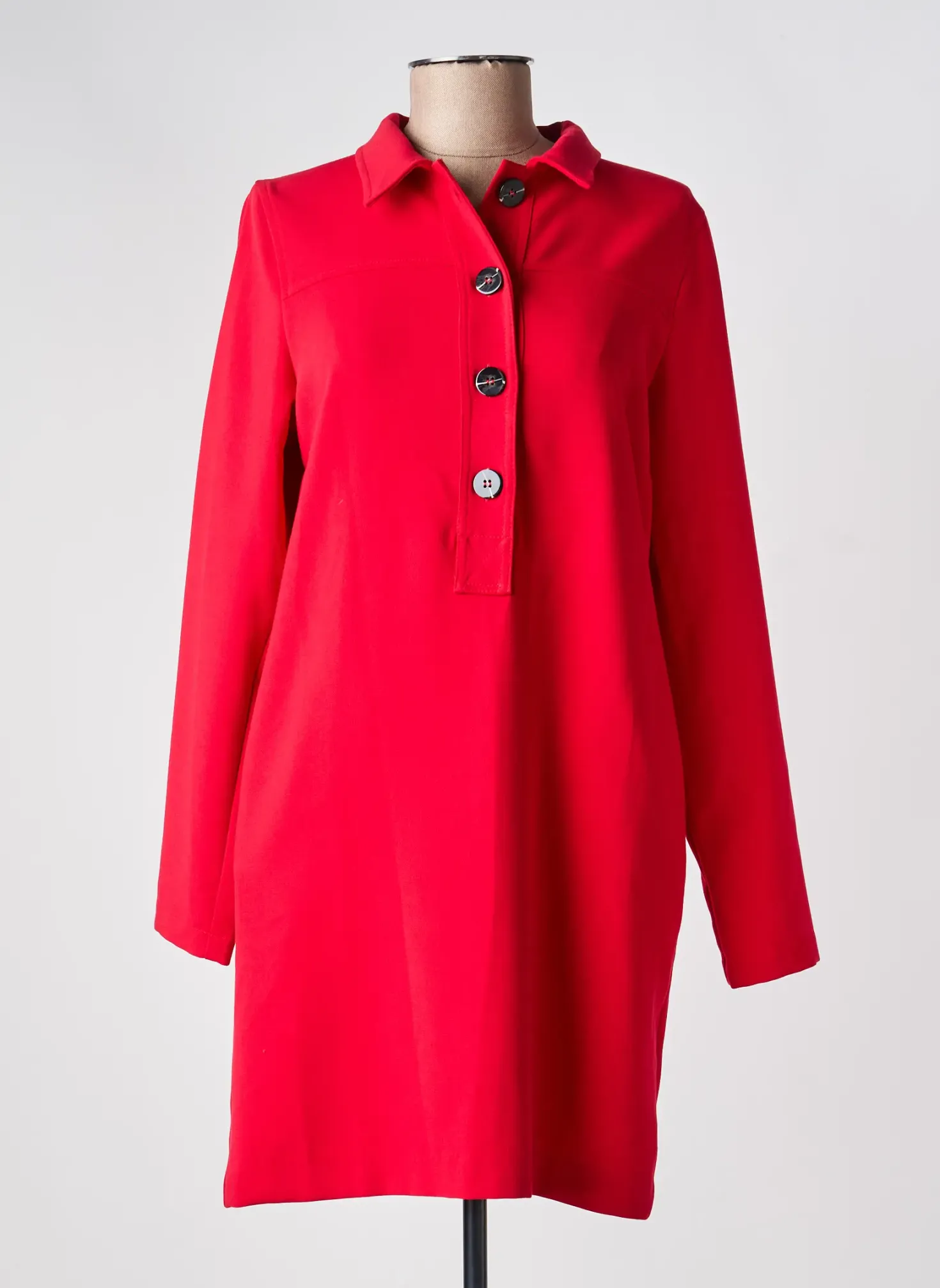 Robe Courte La Fee Maraboutee Rouge Manches Longues