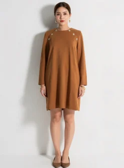Robe Courte La Fee Maraboutee Orange Manches Longues