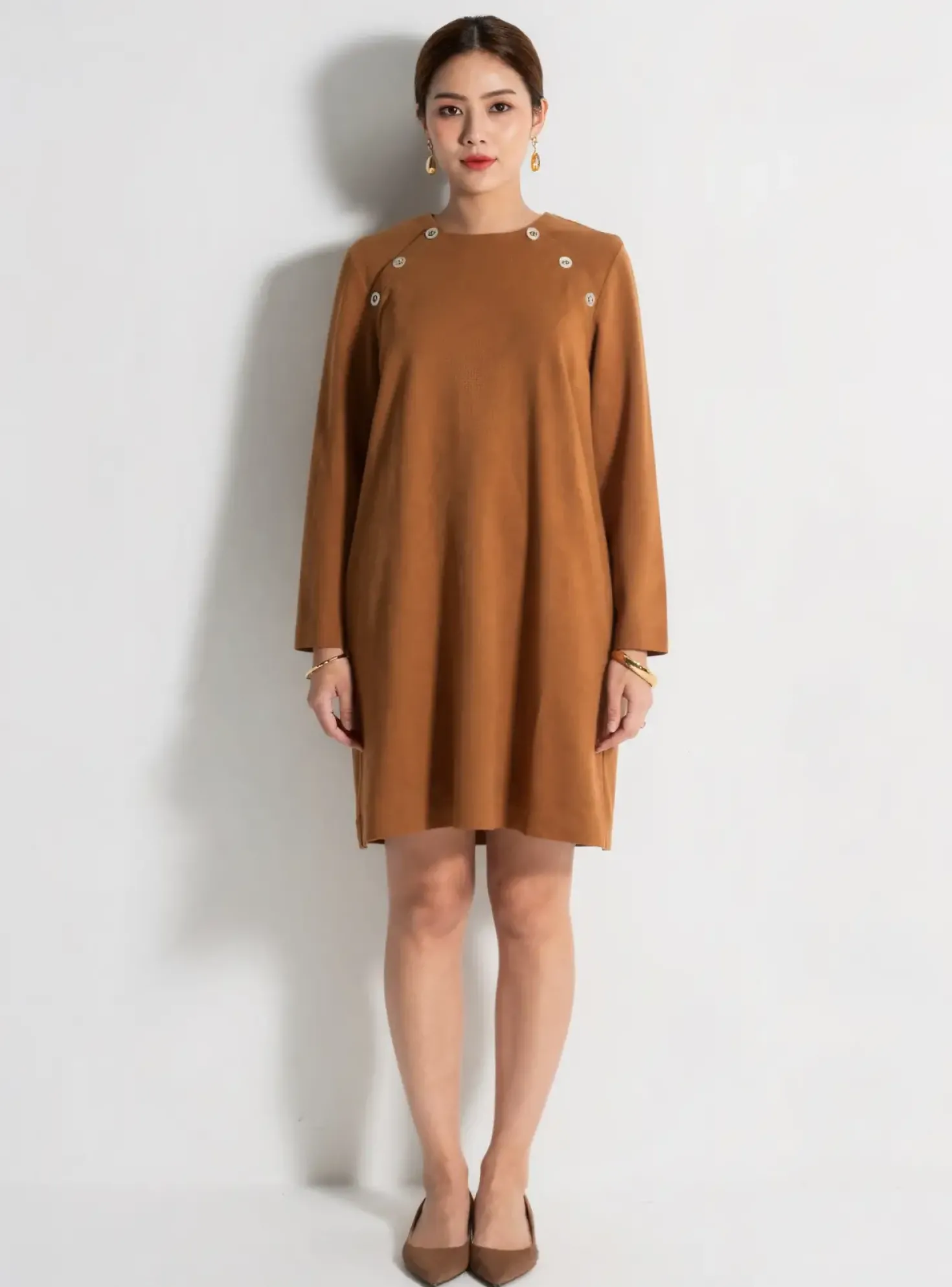 Robe Courte La Fee Maraboutee Orange Manches Longues