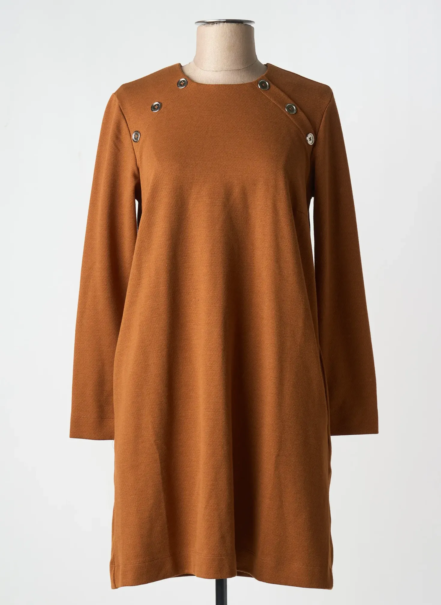 Robe Courte La Fee Maraboutee Orange Manches Longues