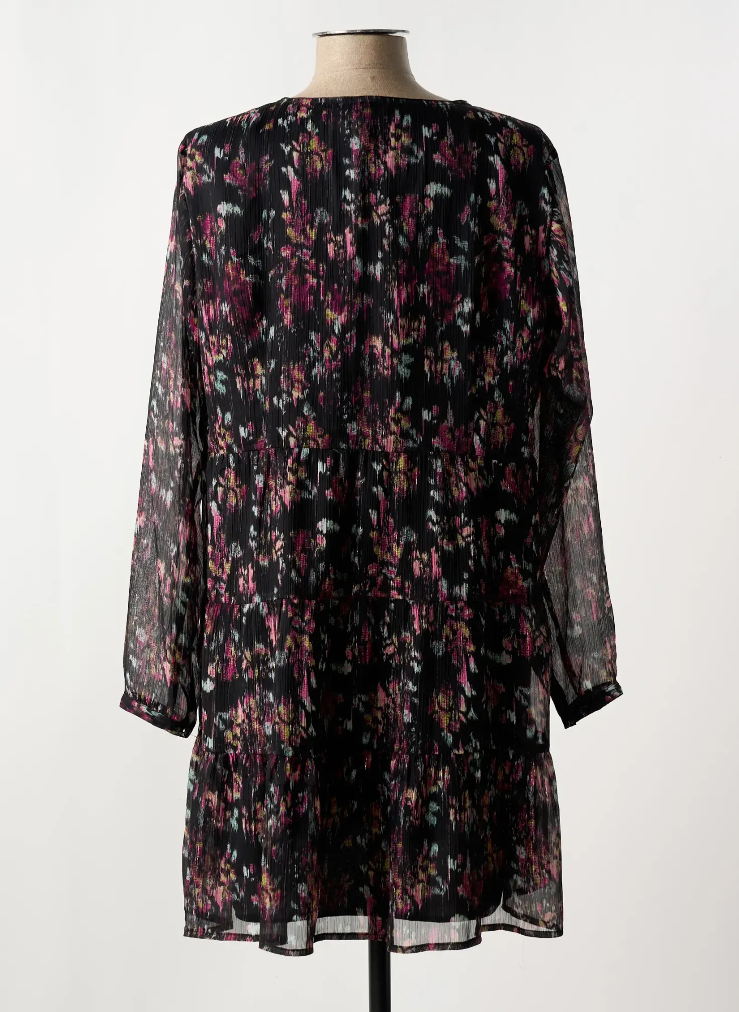 Robe Courte Le Temps Des Cerises Noir Manches Longues