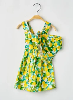 Robe Courte Mayoral Jaune Fines Bretelles