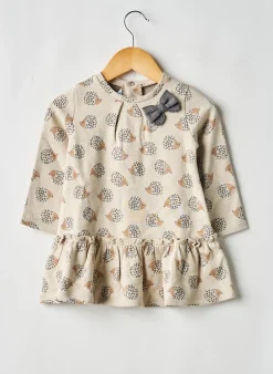 Robe Courte Mayoral Marron Manches Longues