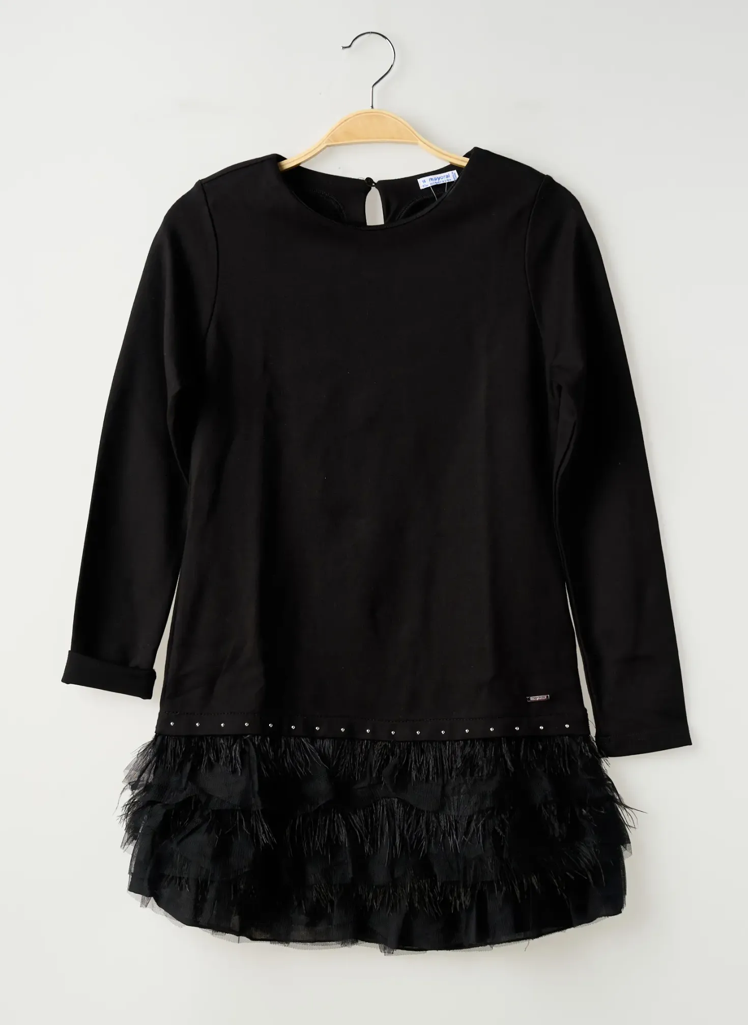 Robe Courte Mayoral Noir Manches Longues