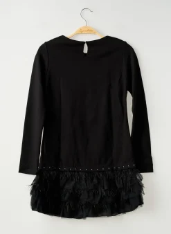 Robe Courte Mayoral Noir Manches Longues