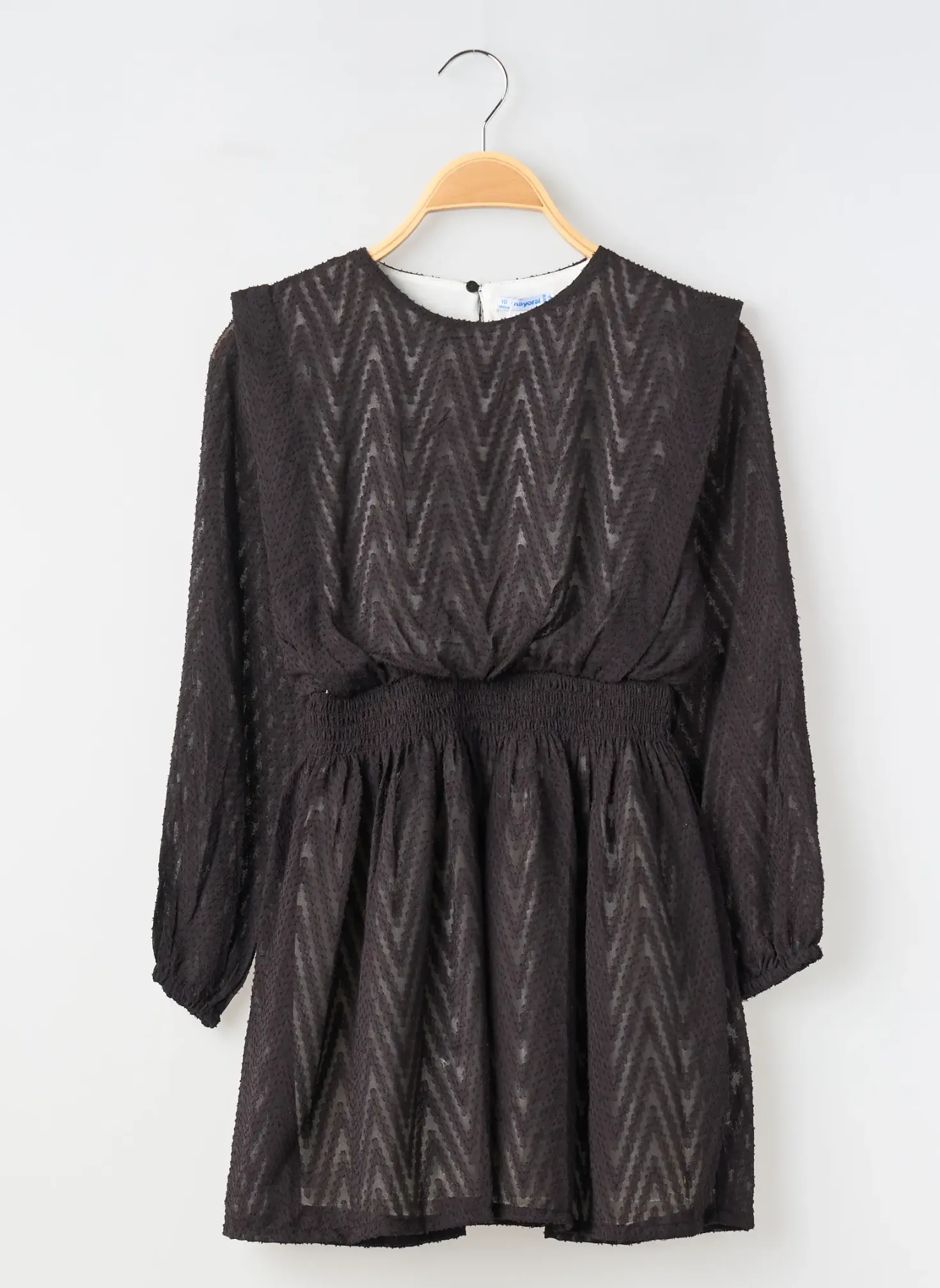 Robe Courte Mayoral Noir Manches Longues