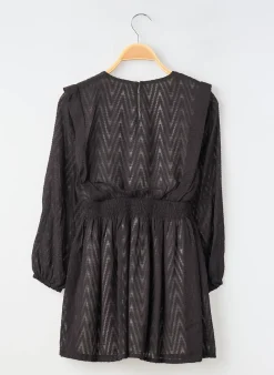 Robe Courte Mayoral Noir Manches Longues