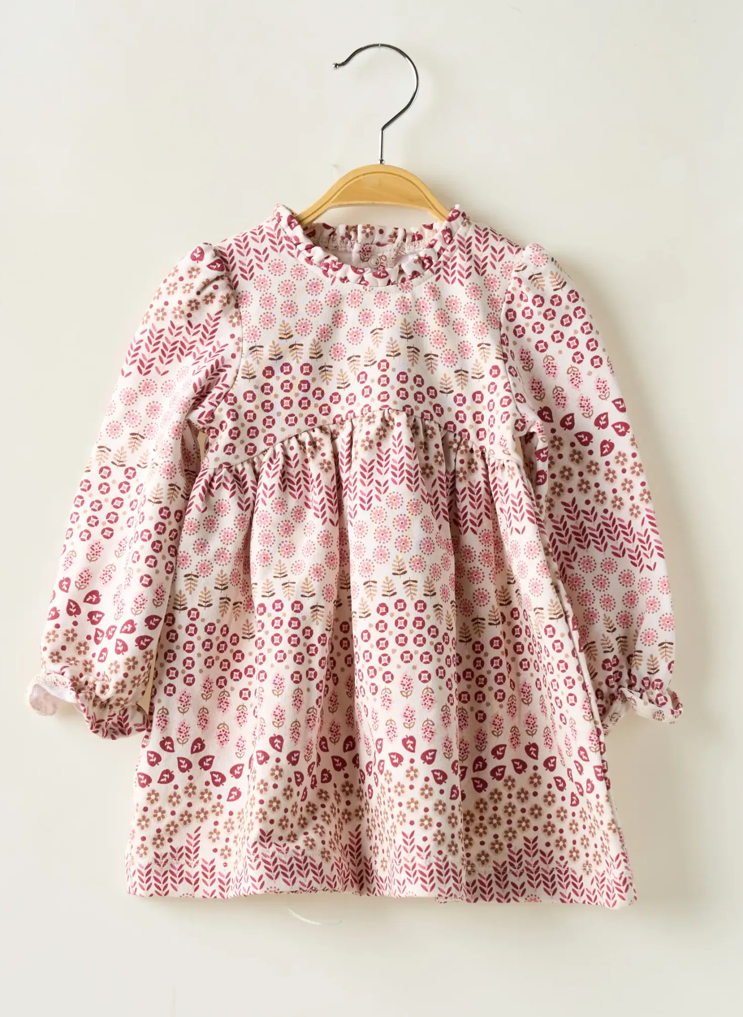 Robe Courte Mayoral Rose Manches Longues