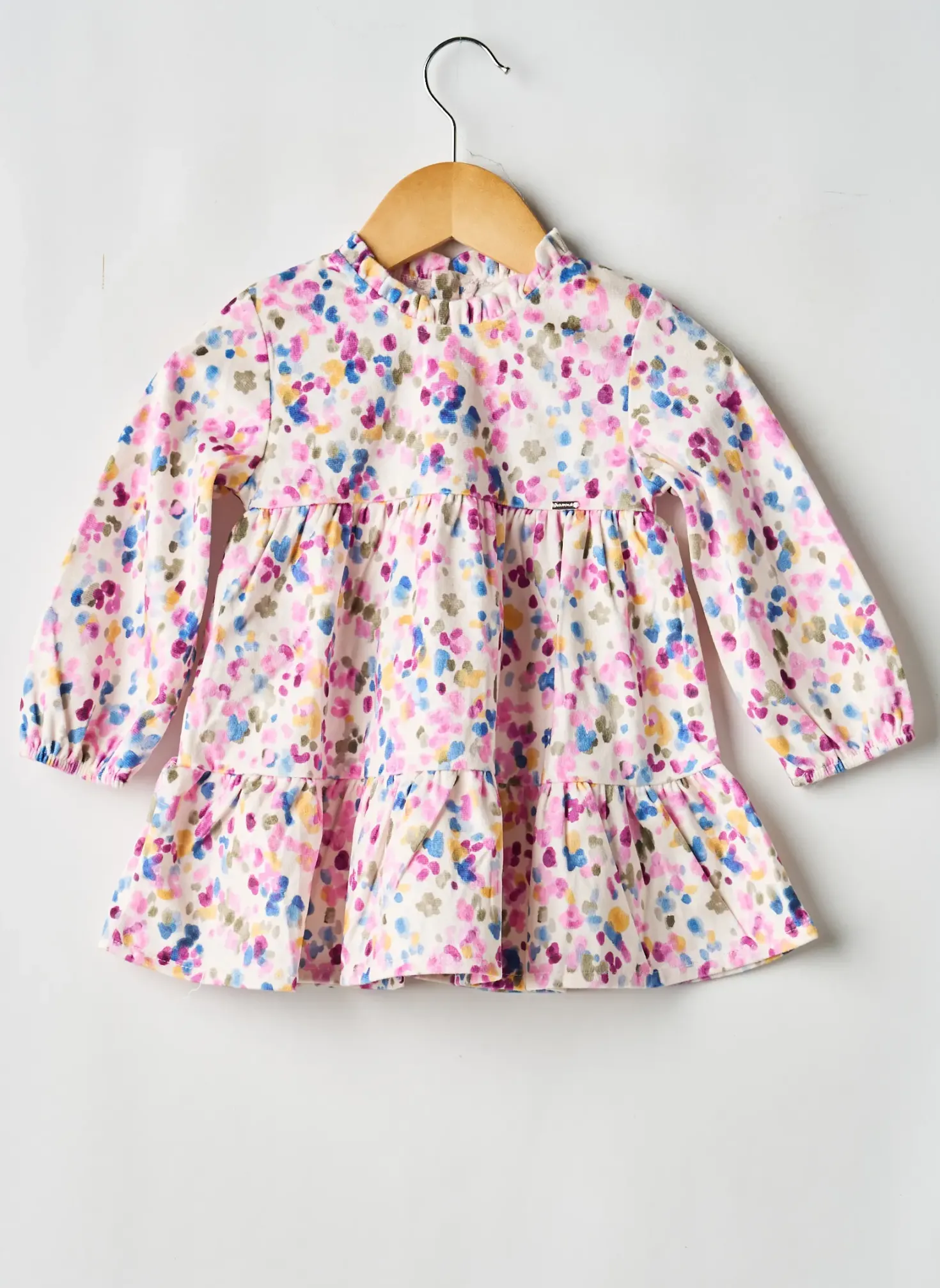 Robe Courte Mayoral Rose Manches Longues