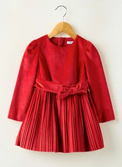 Robe Courte Mayoral Rouge Manches Longues