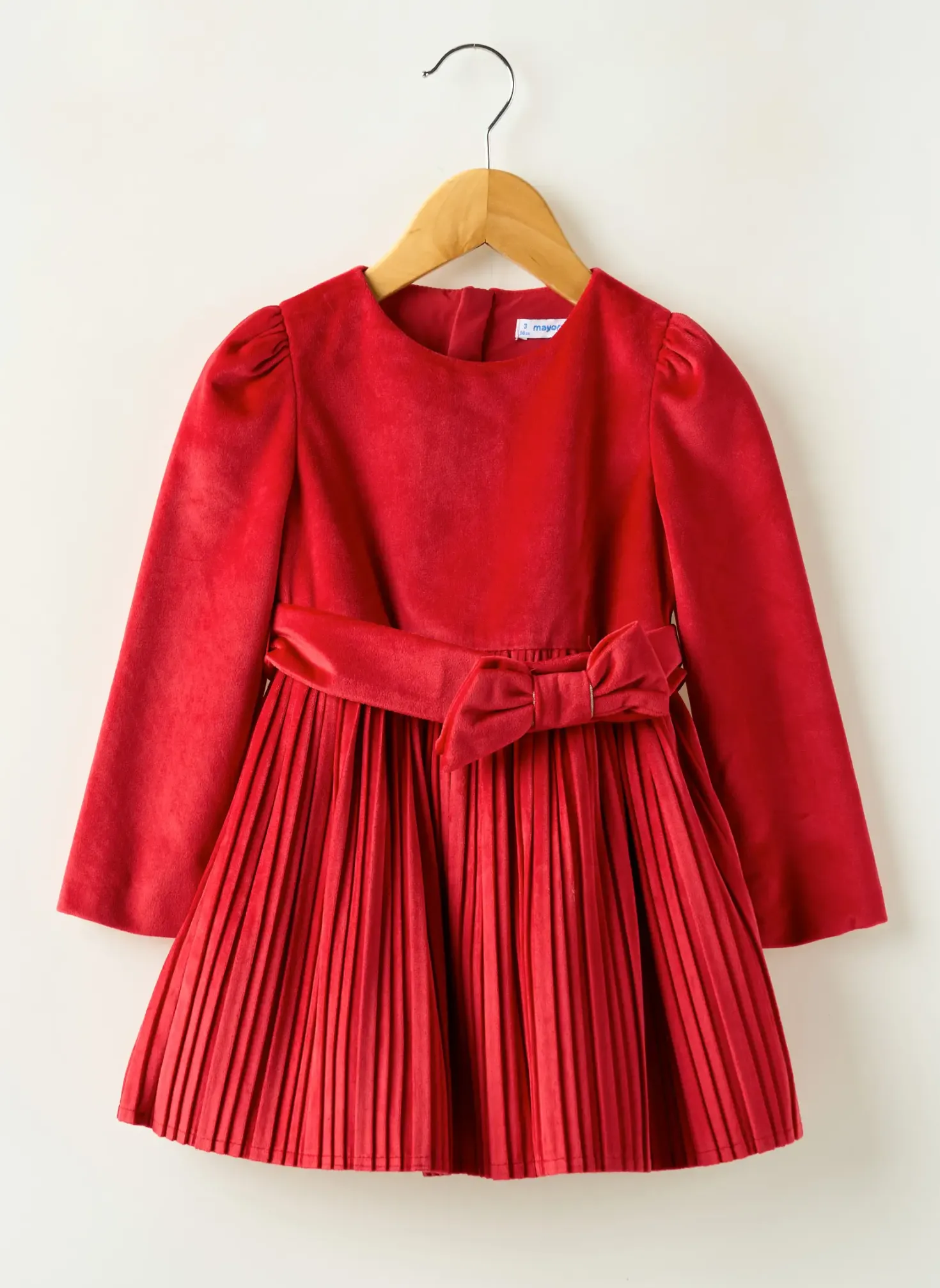 Robe Courte Mayoral Rouge Manches Longues