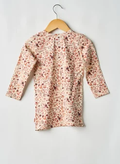 Robe Courte Noppies Beige Manches Longues