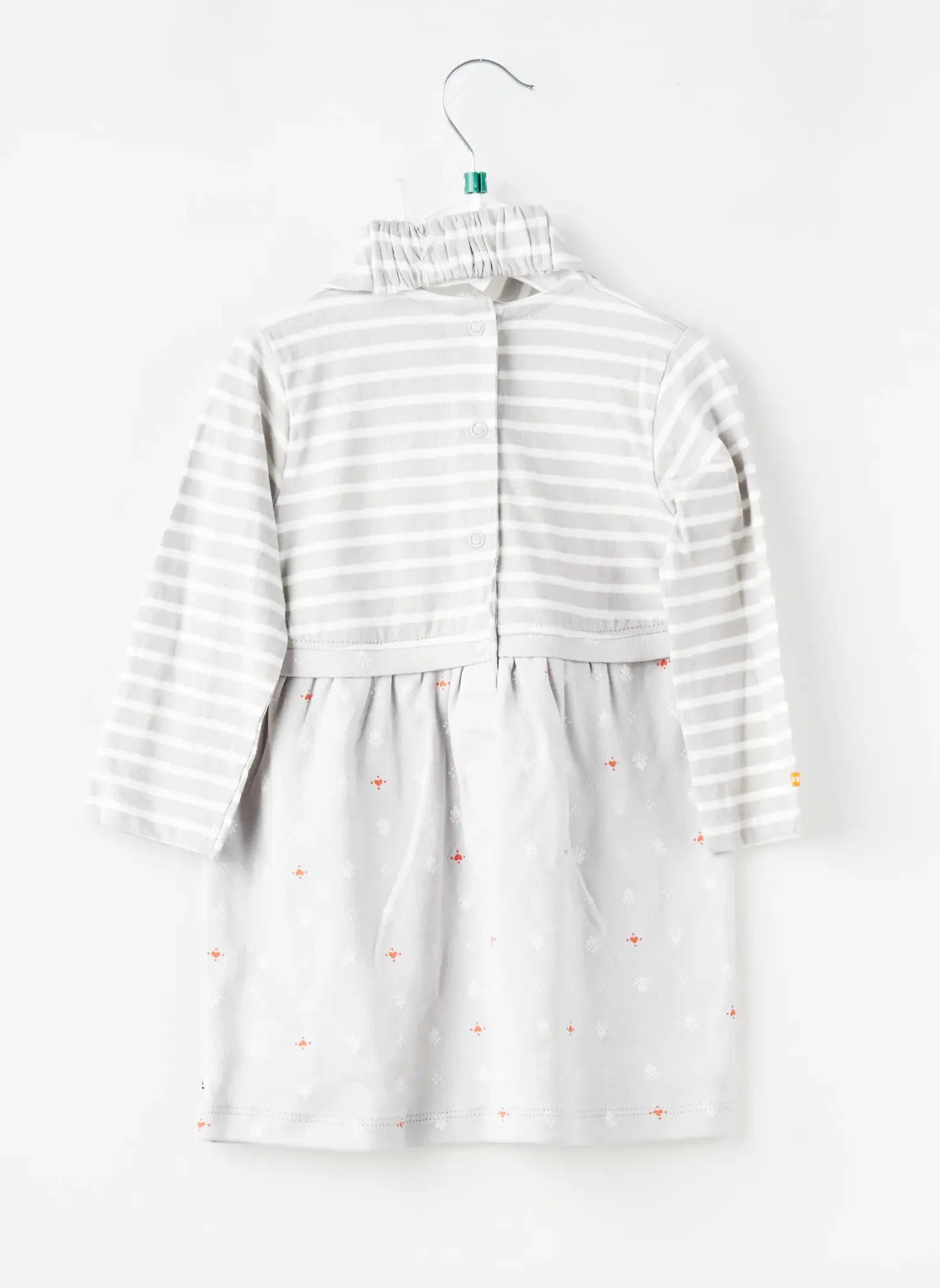 Robe Courte Sucre D'orge Gris Manches Longues