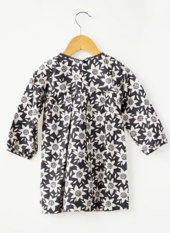 Robe Courte Sucre D'orge Noir Manches Longues
