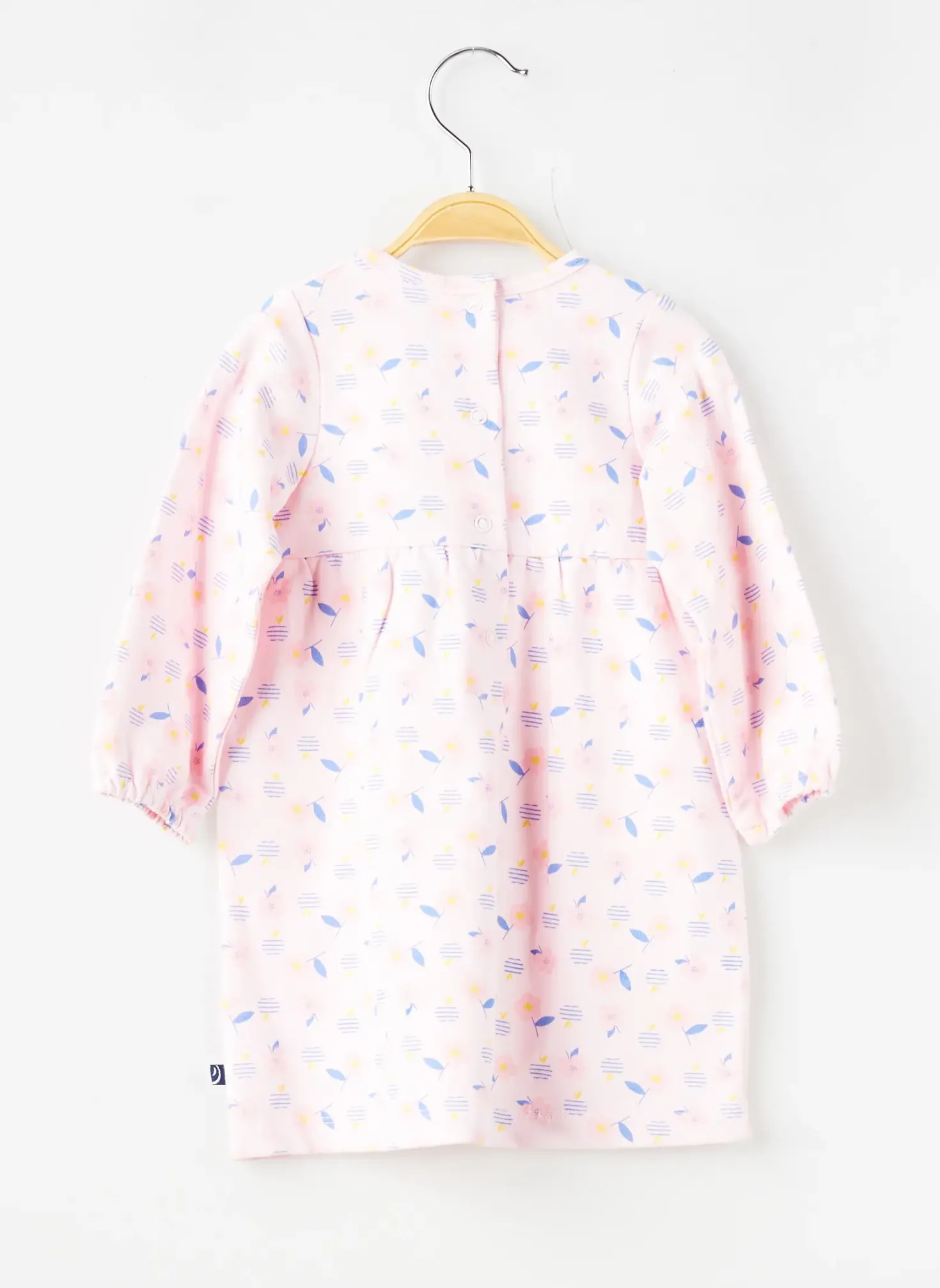 Robe Courte Sucre D'orge Rose Manches Longues