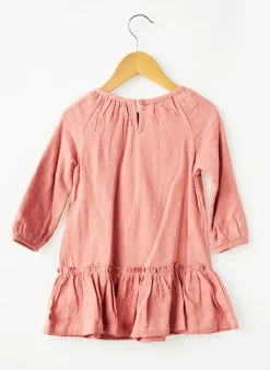 Robe Courte Sucre D'orge Rose Manches Longues