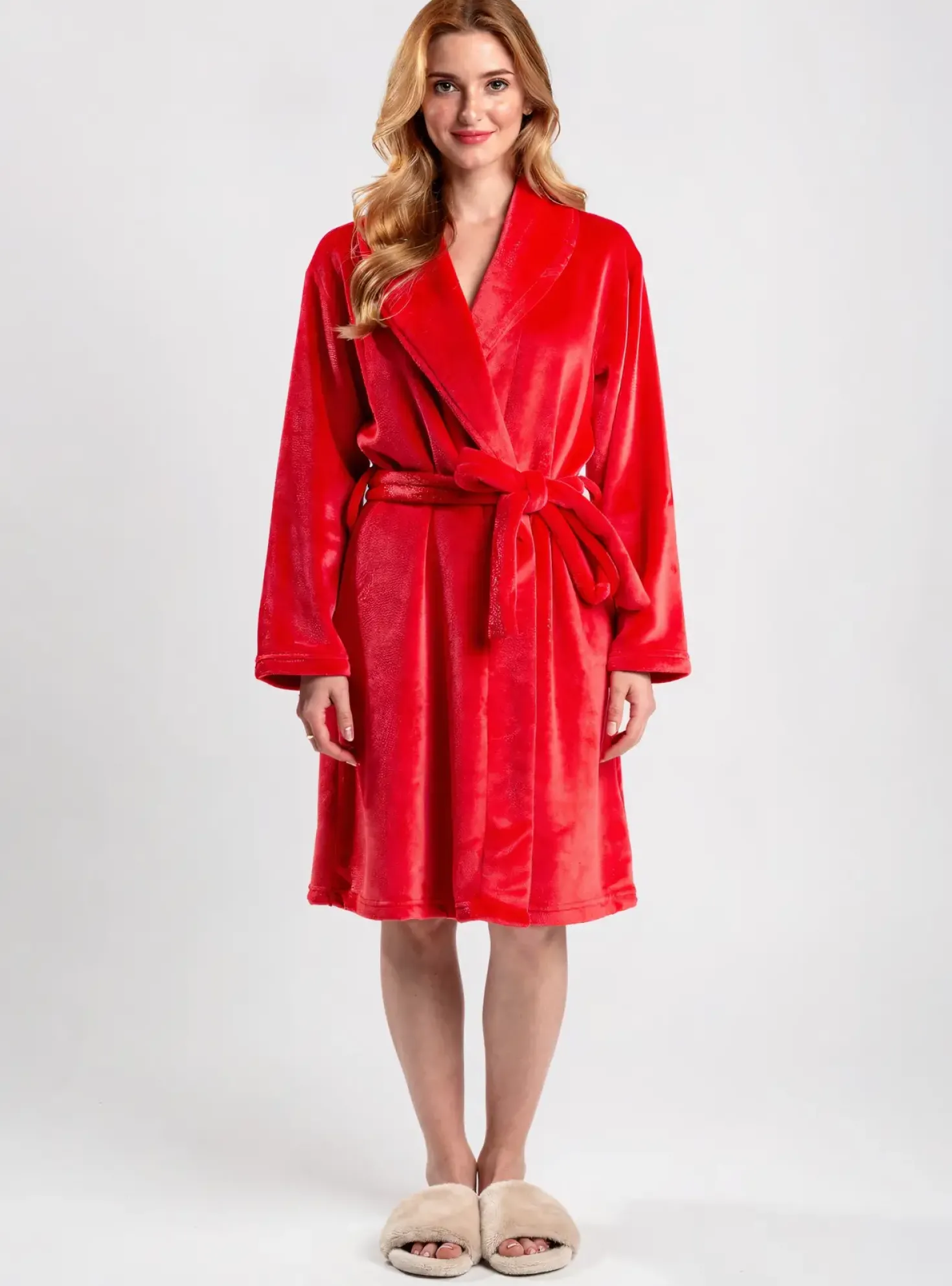 Robe De Chambre Rose Pomme Rouge