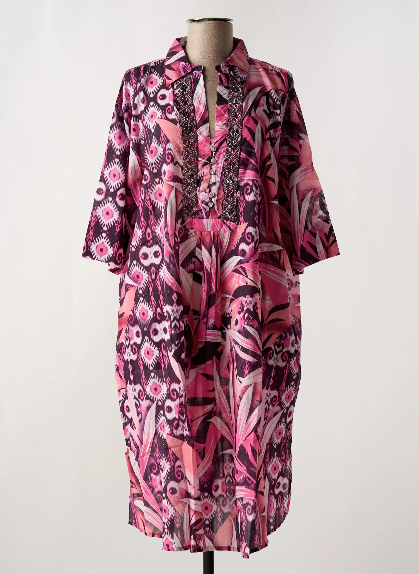 Robe De Plage Miradonna Rose