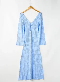 Robe De Plage Sans Marque Bleu