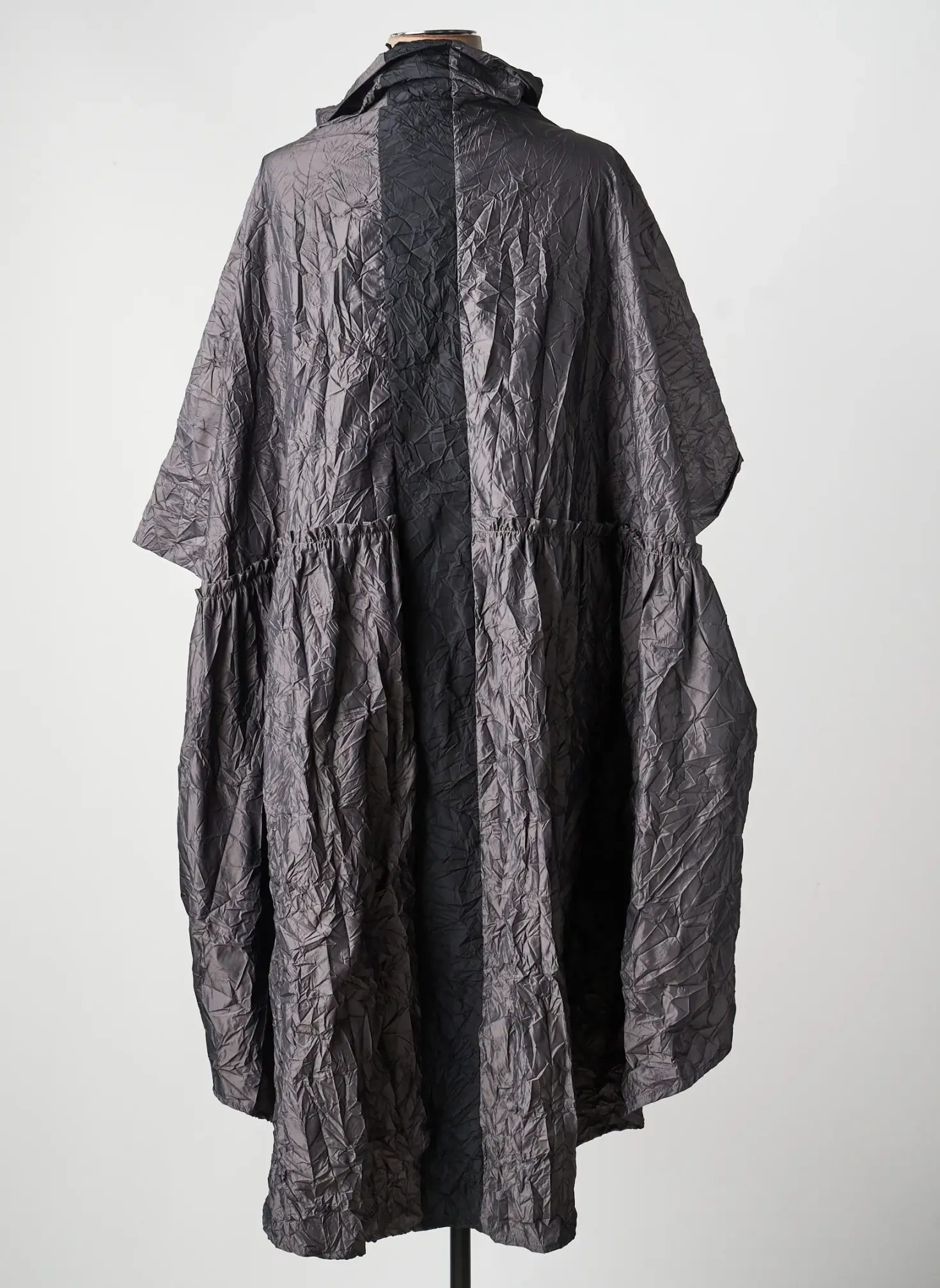 Robe Longue Amma Gris Manches Courtes