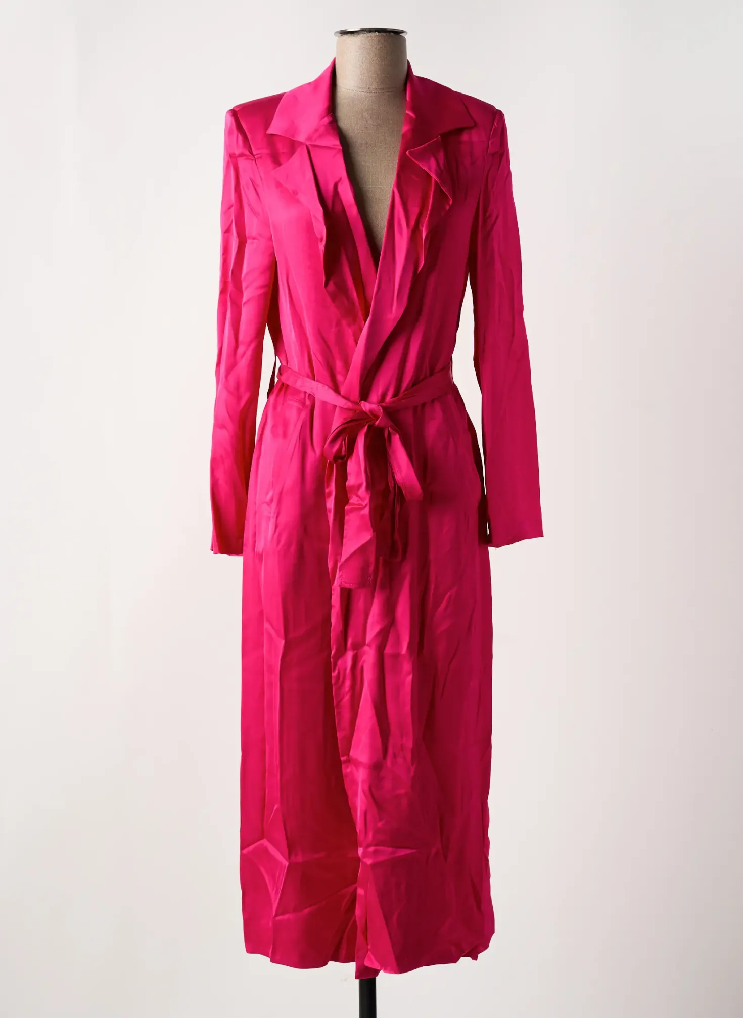 Robe Longue Angela Davis Rose Manches Longues